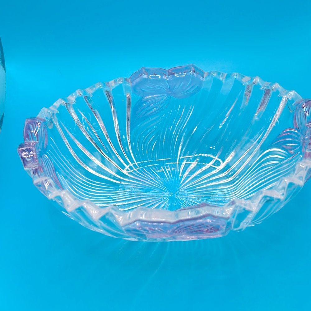 Vintage Cut Lead Crystal Candy Dish